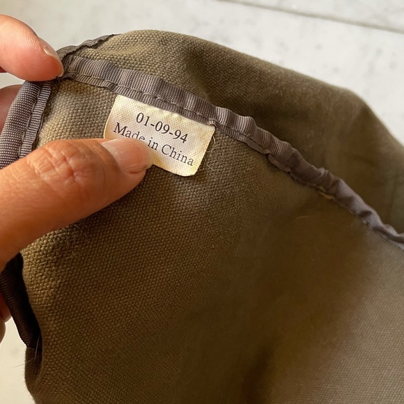 Vintage See By Chloe Large Green Canvas Painted Tote Bag - Picture 7 of 8